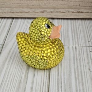 Sunshine yellow rhinestone duck